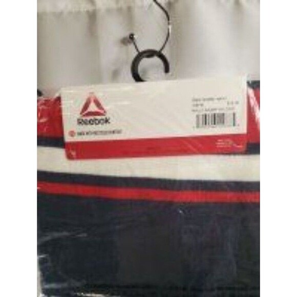 Reebok Navy & Red Striped Scarf w/ Fringe 0057 - Picture 4 of 4